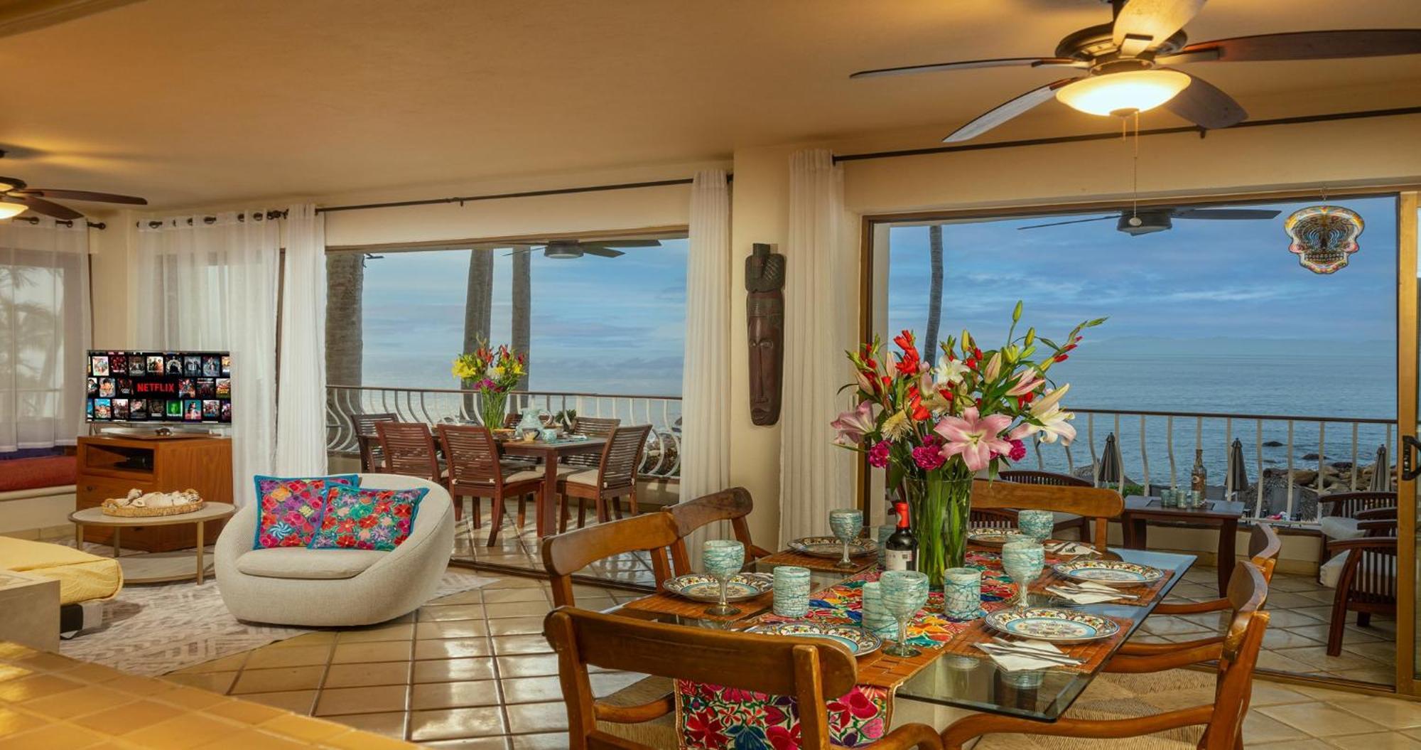 Ocean Front, 3 Bedroom, 3 Bathroom, Casa Natalia, Playa Esmeralda Puerto Vallarta Luaran gambar